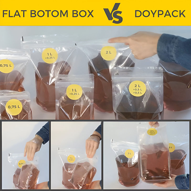 FLAT BOTOM BOX vs DOYPACK